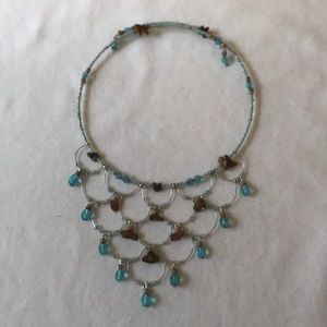 Glass Bead and Natural Stone Choker